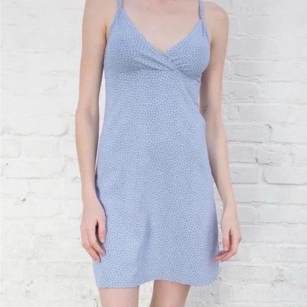 Brandy Melville Baby Blue Amara Floral Dress